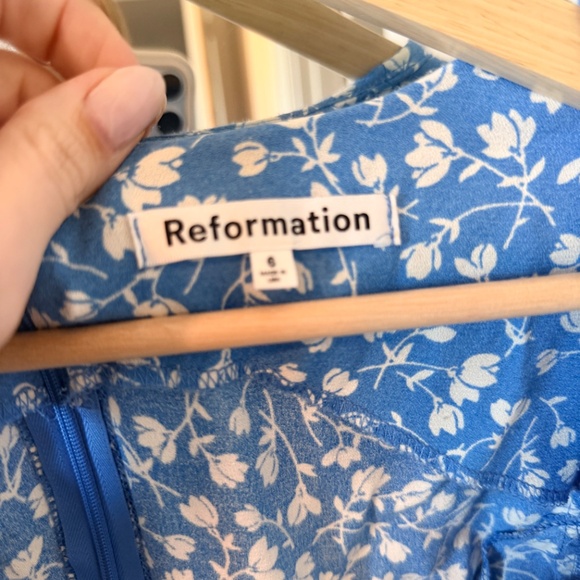 Reformation Blue Floral Midi Dress - Picture 3 of 3
